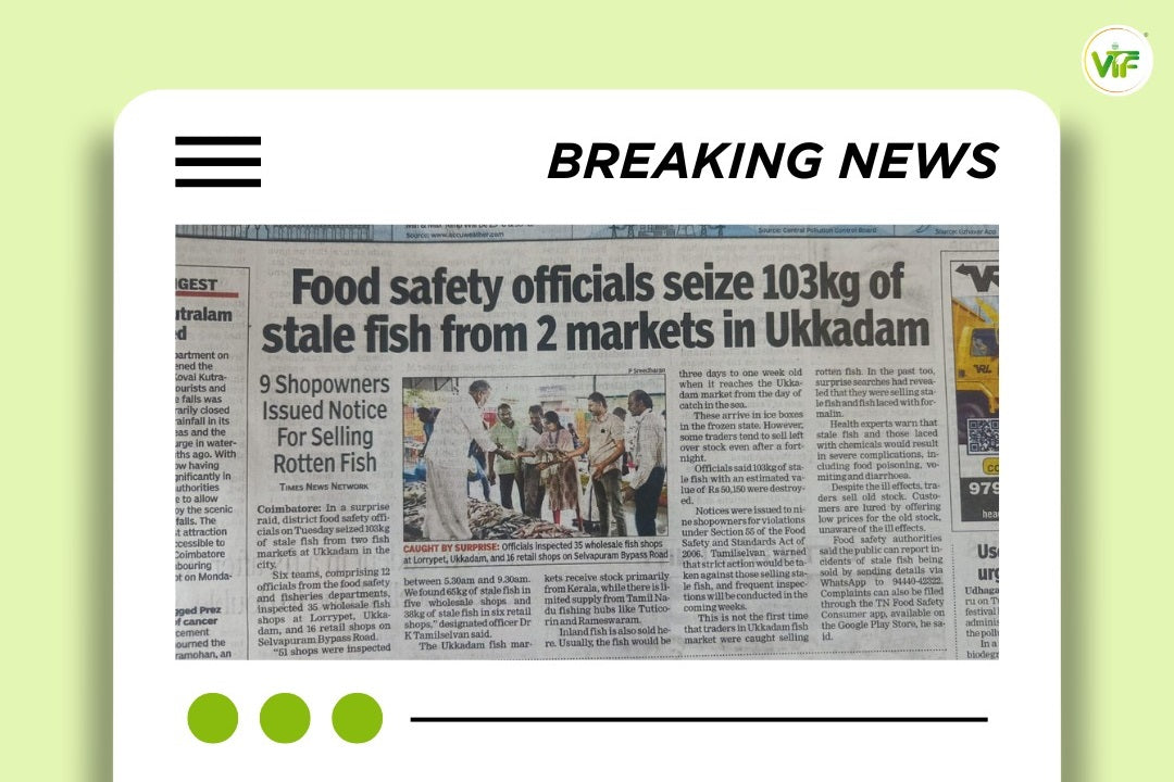 Ensuring Food Safety in Coimbatore: A Battle Against Spoilt Fish