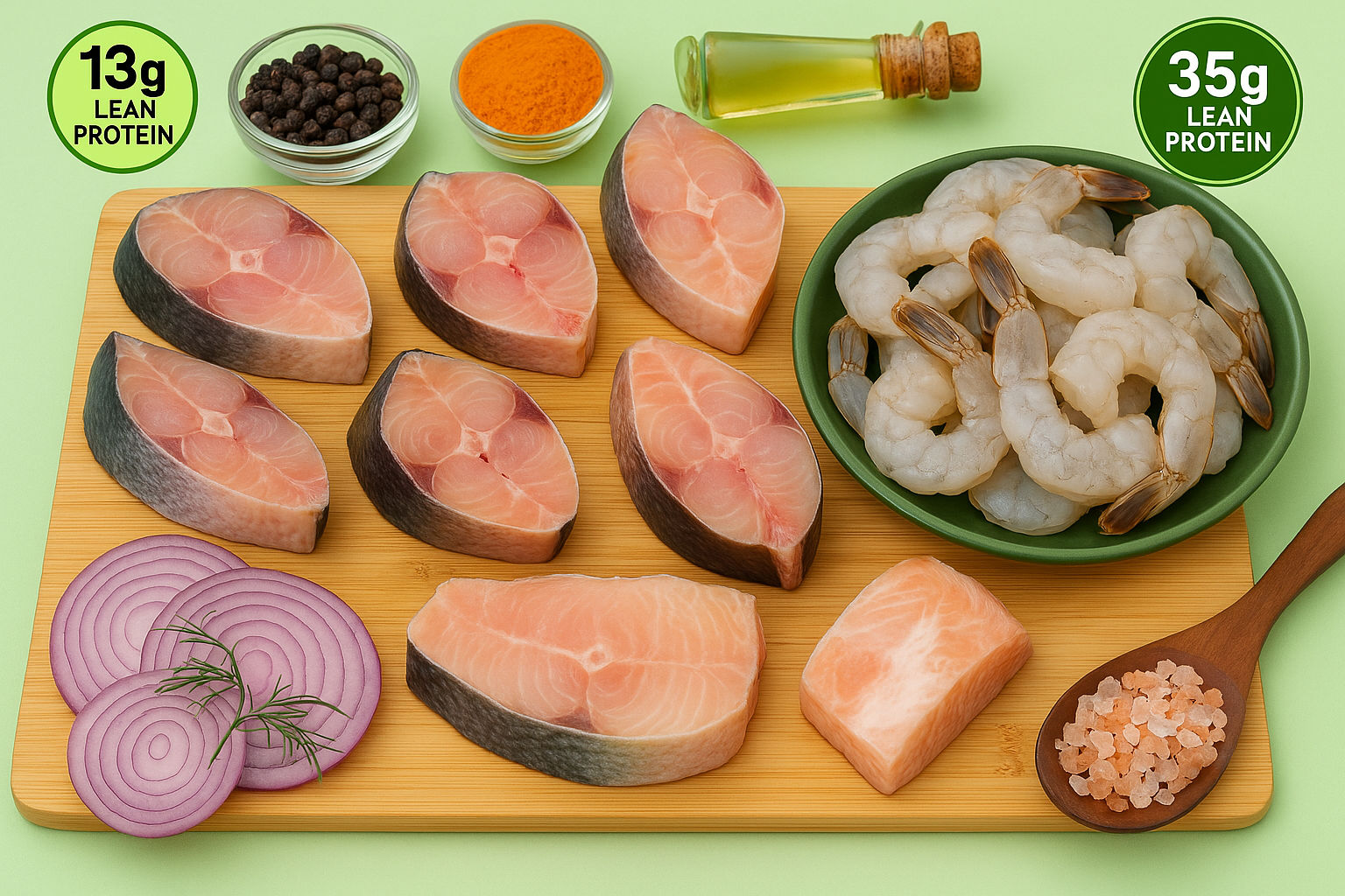 Combo - Prawns (S-Size) & Basa Curry