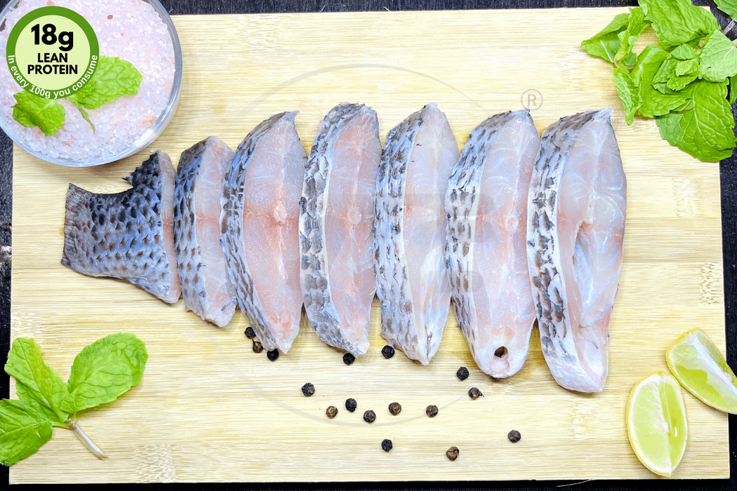 ஜிலேபி / Tilapia - Fry Cut - W/O Head-(Net Wt: 500 - 510 gm)