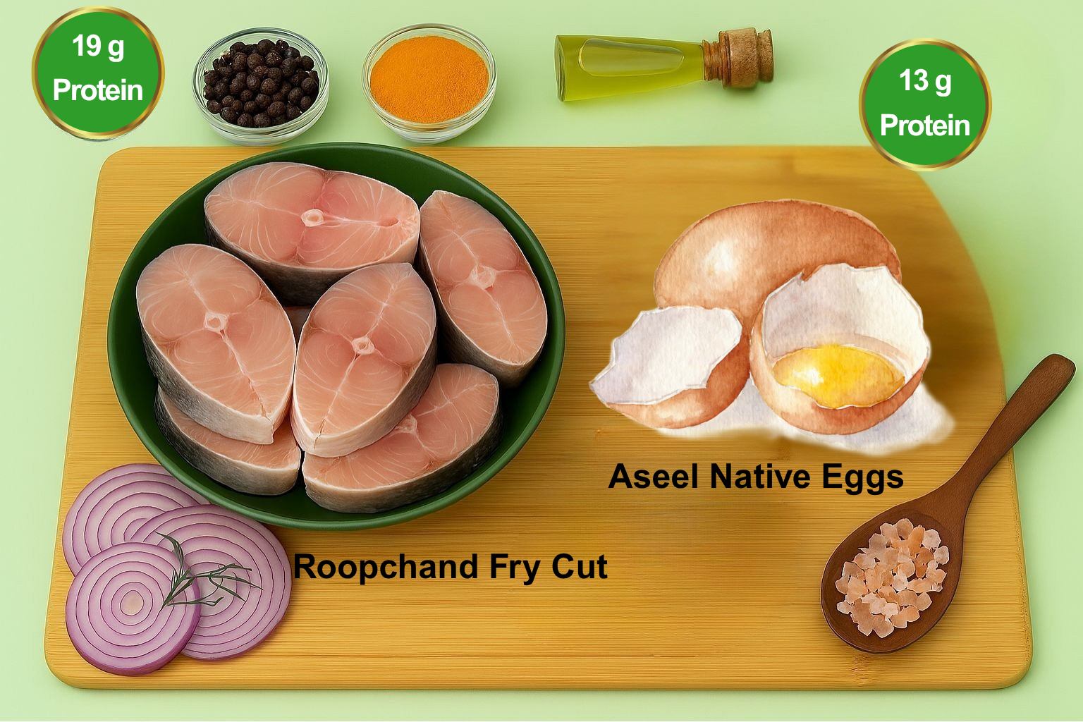 Combo - Roopchand Fry Cut & Aseel Native Eggs