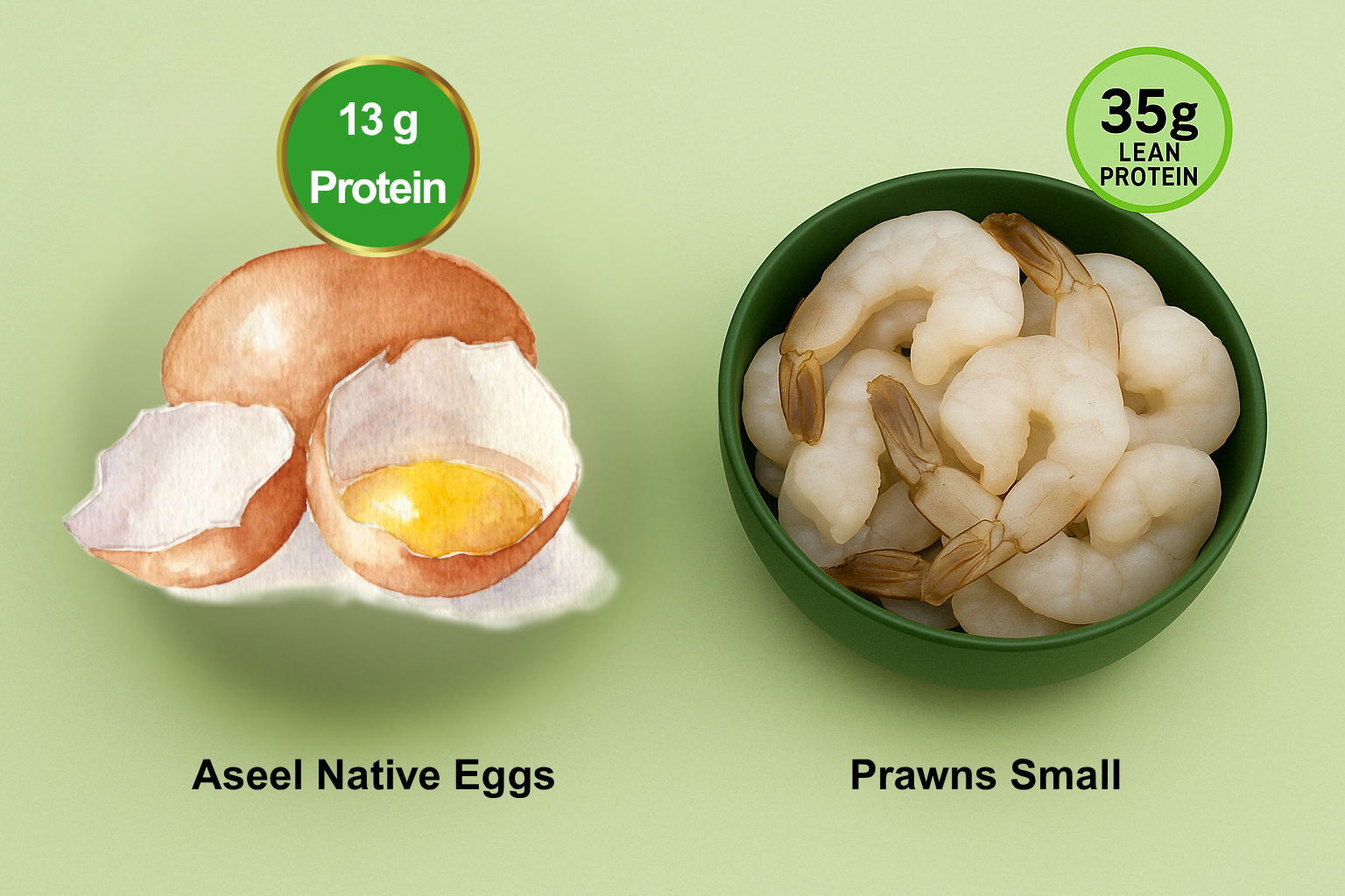 Combo - Prawns (Small) & Aseel Native Eggs