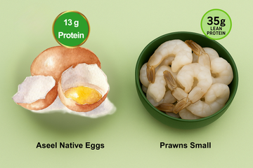 Combo - Prawns (Small) & Aseel Native Eggs